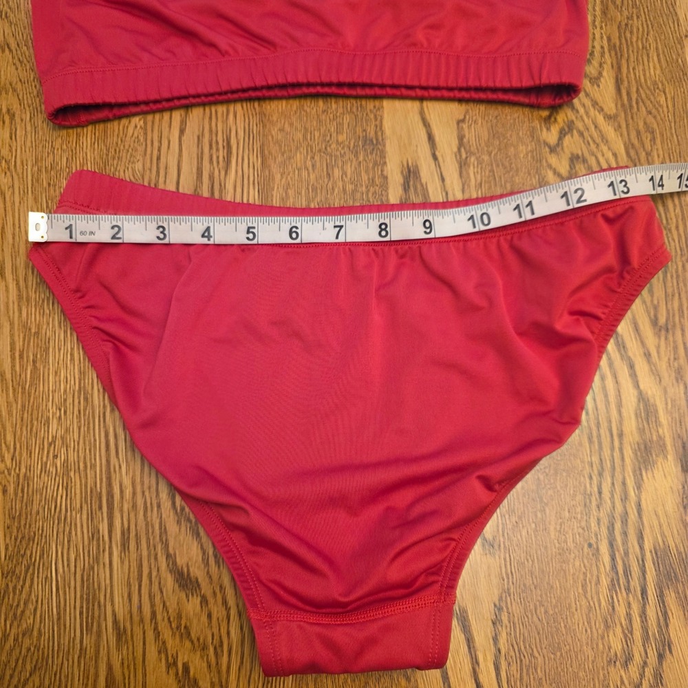 Lifeguard M Red 2 Piece Bikini Set Guard Graphic Sporty Swimsuit Womens Uniform - Picture 5 of 16